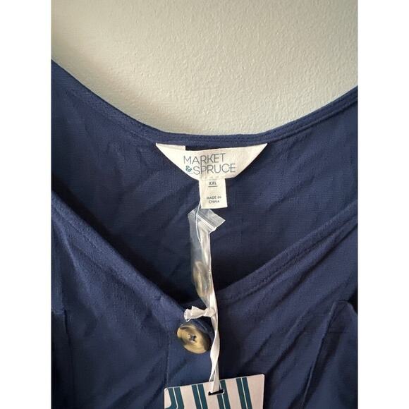 NEW Womens Size 2x Navy Market & Spruce Tank - Picture 2 of 5